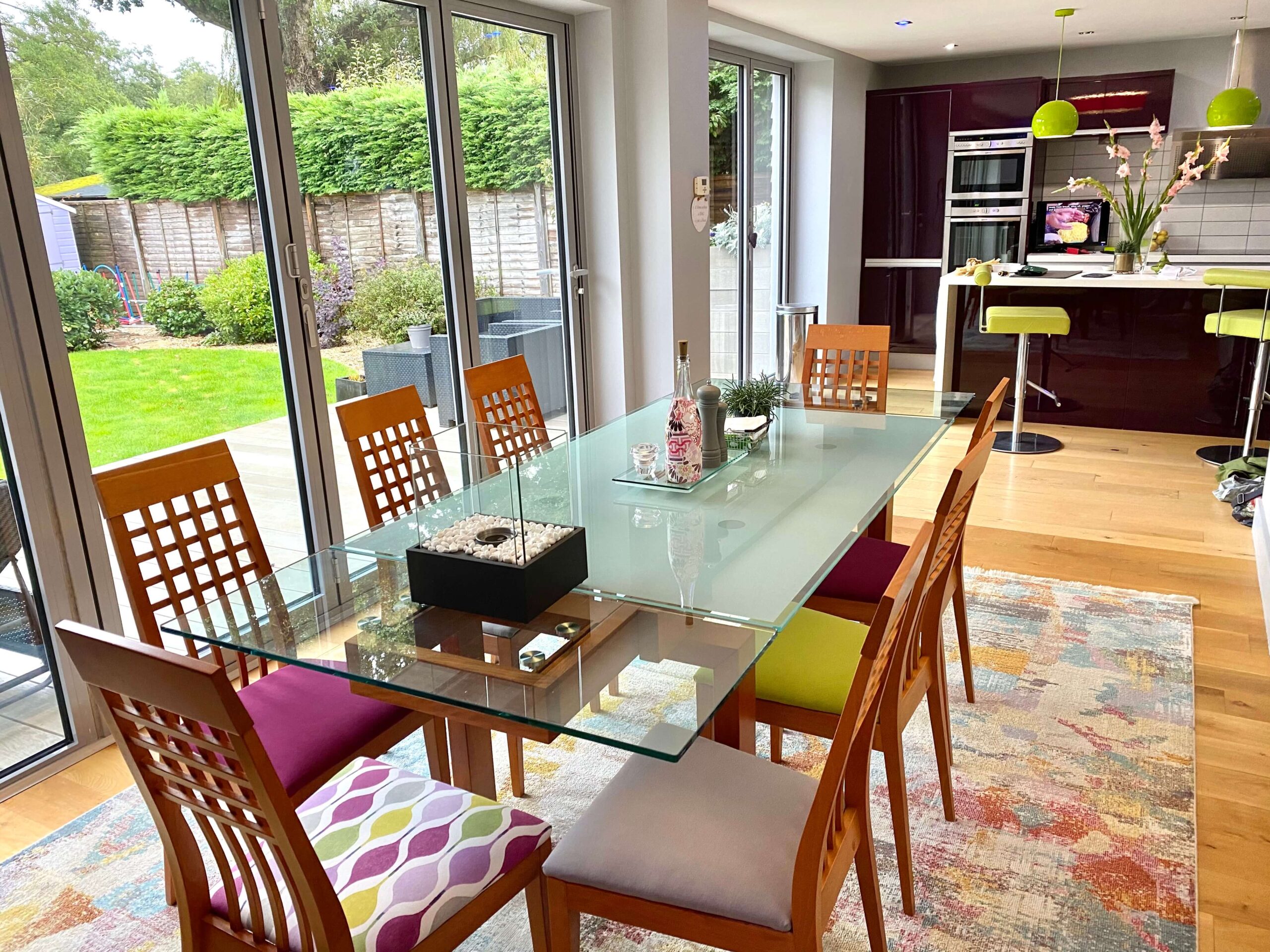 Dining room and kitchen