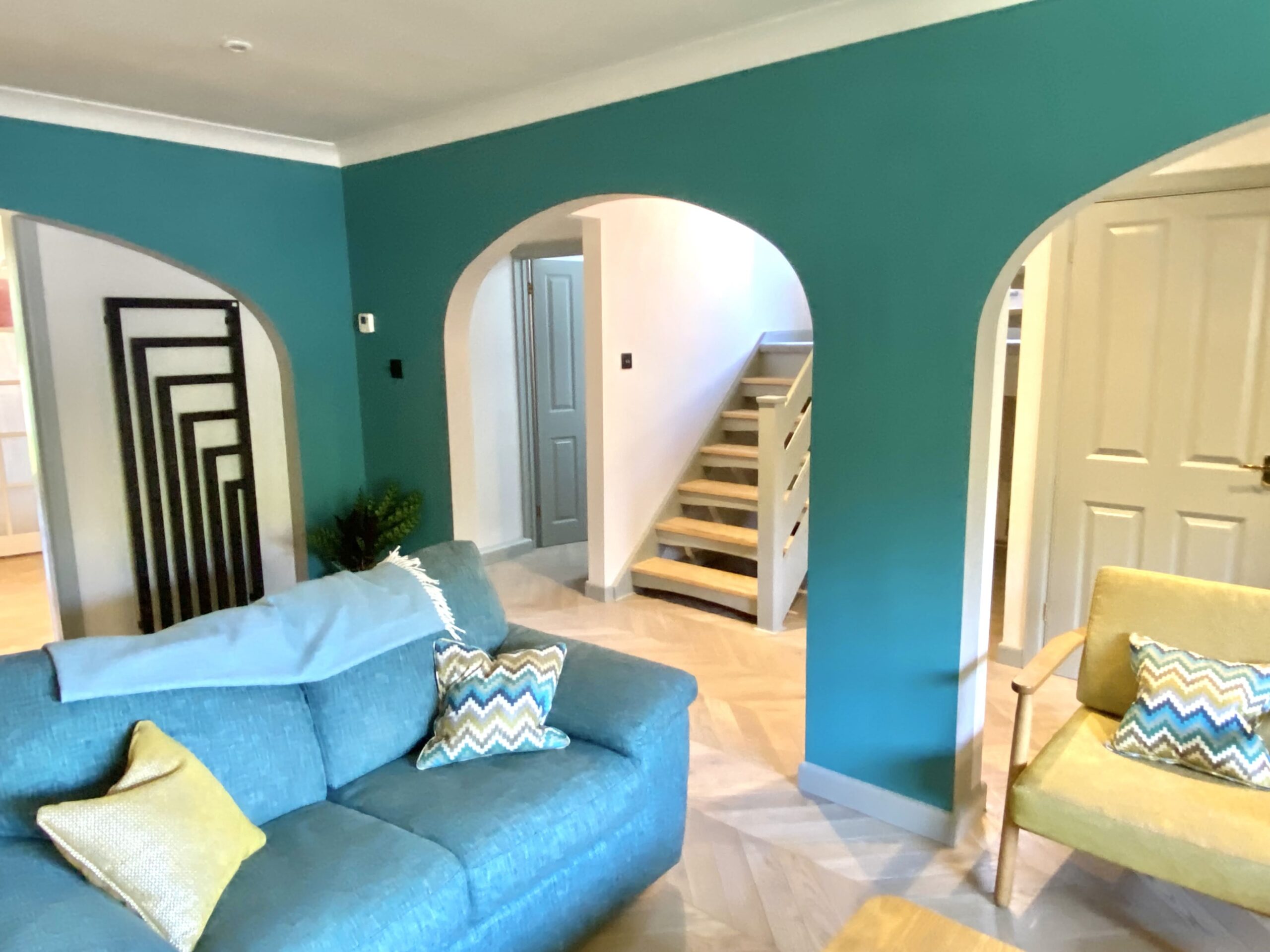 Blue toned sitting room